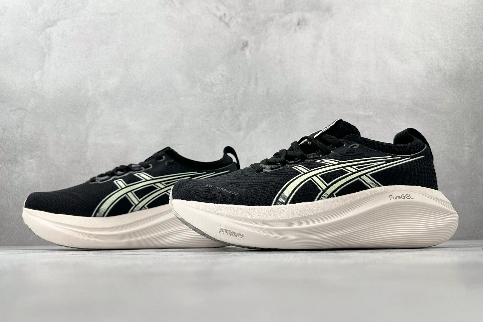 190 Asics GEL-NIMBUS 27 EXTRA WIDE黑白色 1011B957-002