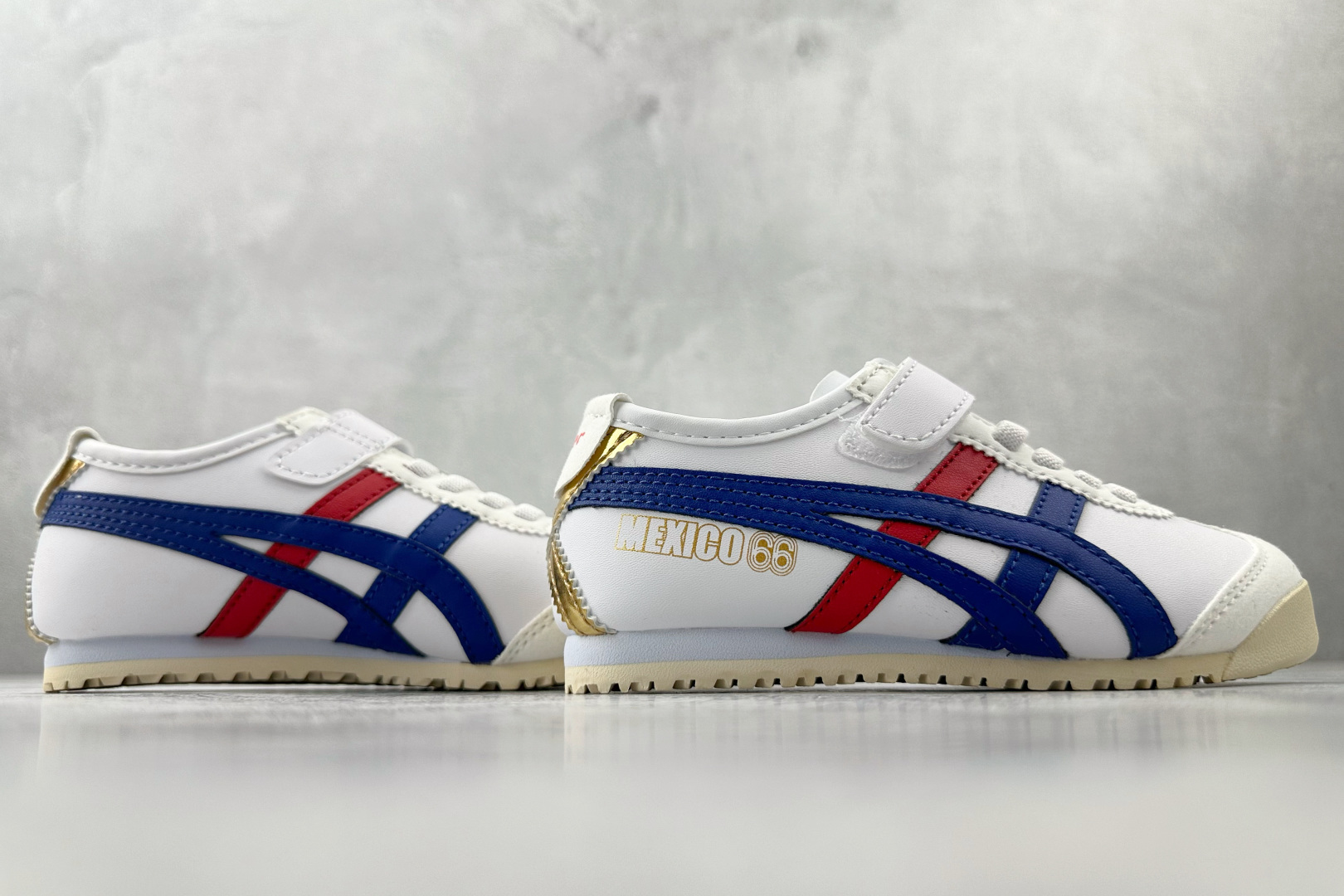 140 纯原平台特供 Onitsuka Tiger鬼塚虎 MEXICO 66 PS 童鞋 白蓝 C4D4L