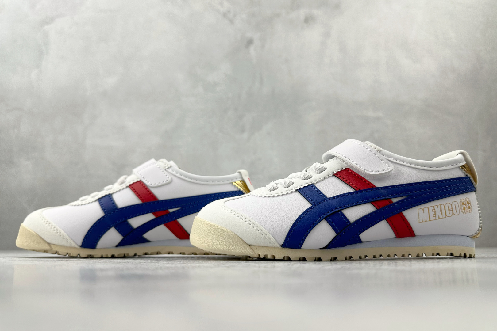 140 纯原平台特供 Onitsuka Tiger鬼塚虎 MEXICO 66 PS 童鞋 白蓝 C4D4L
