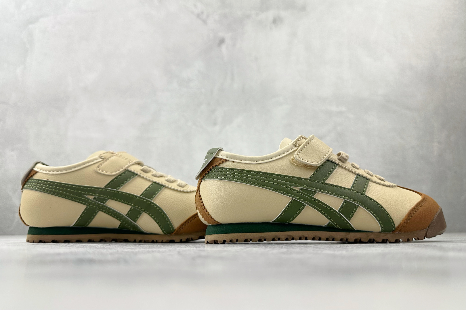 140 纯原平台特供 Onitsuka Tiger鬼塚虎 MEXICO 66 PS 童鞋 绿棕 C4D4L