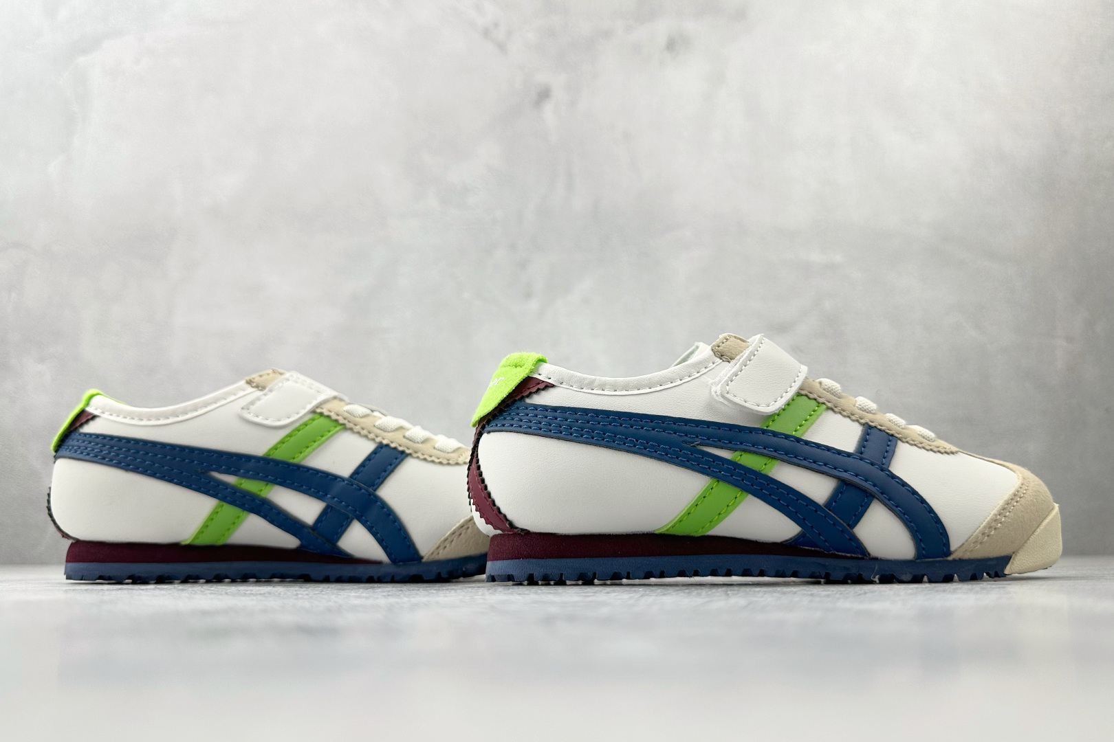 140 纯原平台特供 Onitsuka Tiger鬼塚虎 MEXICO 66 PS 童鞋 米蓝绿 C4D4L