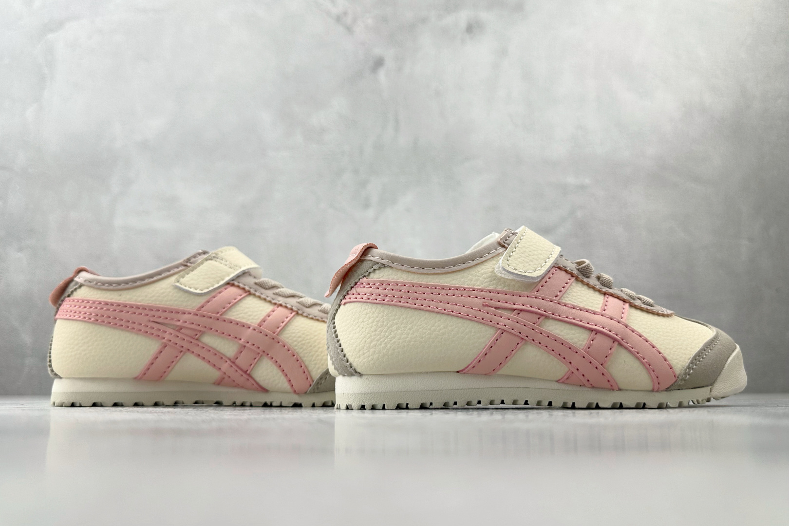 140 纯原平台特供 Onitsuka Tiger鬼塚虎 MEXICO 66 PS 童鞋 米白粉 C4D4L