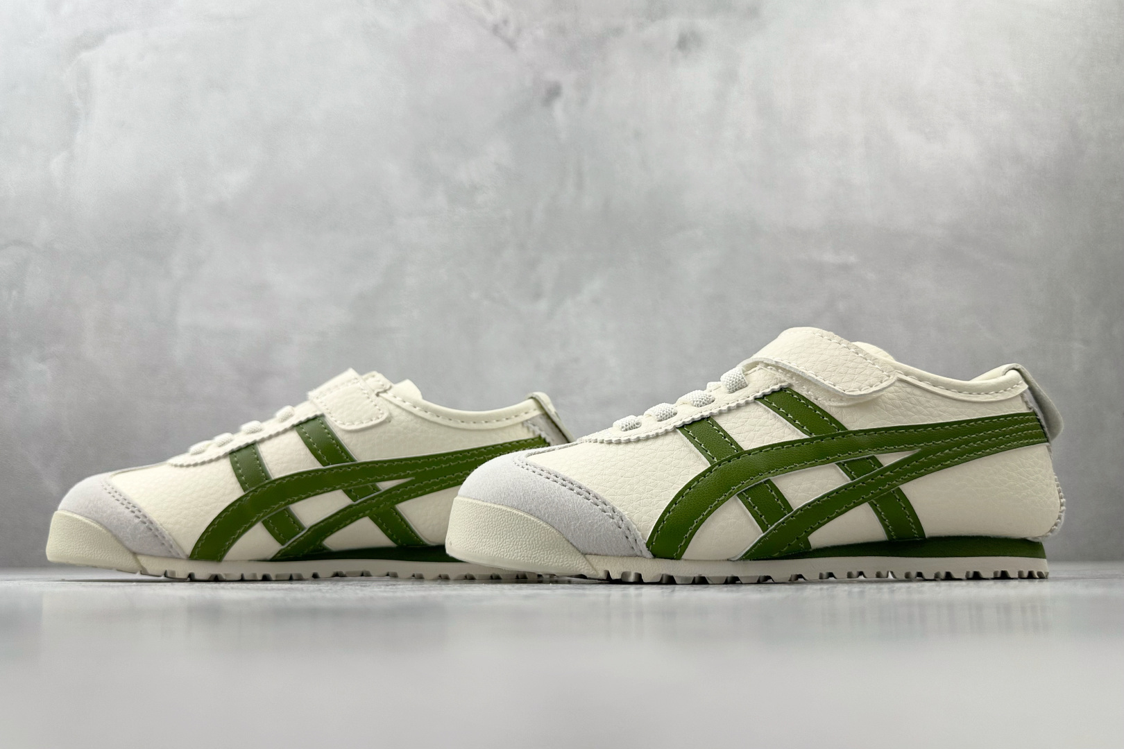 140 纯原平台特供 Onitsuka Tiger鬼塚虎 MEXICO 66 PS 童鞋 米绿 C4D4L