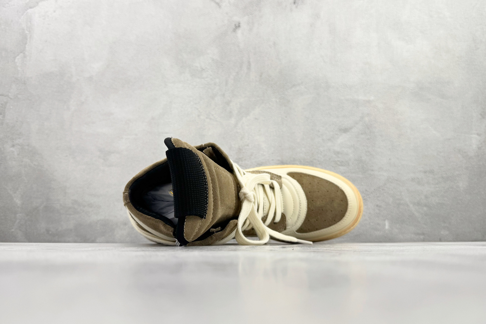 RICK OWENS/RO JUMBO LACE PADDED SNEAKS 白绿 RU02C-7811