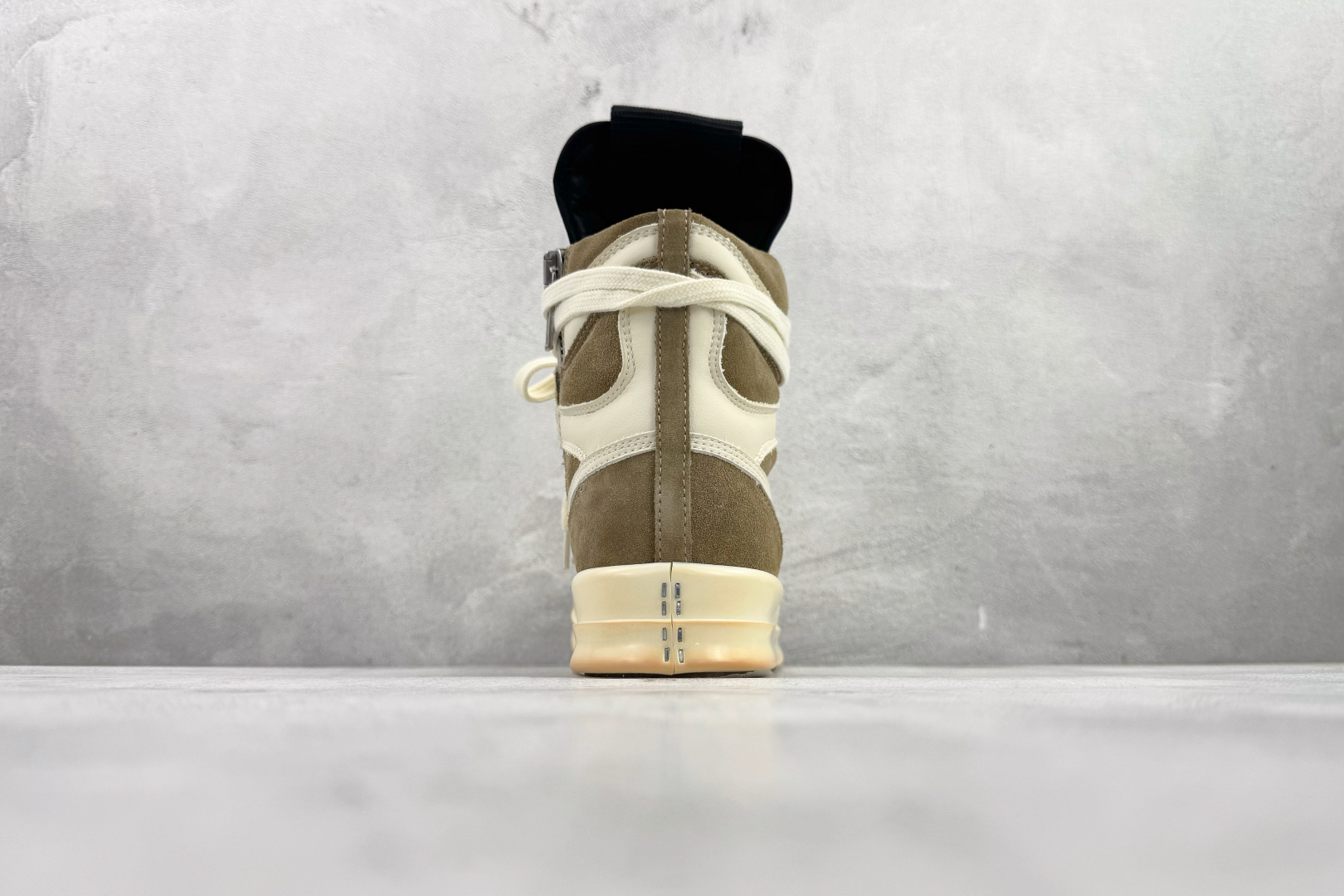 RICK OWENS/RO JUMBO LACE PADDED SNEAKS 白绿 RU02C-7811