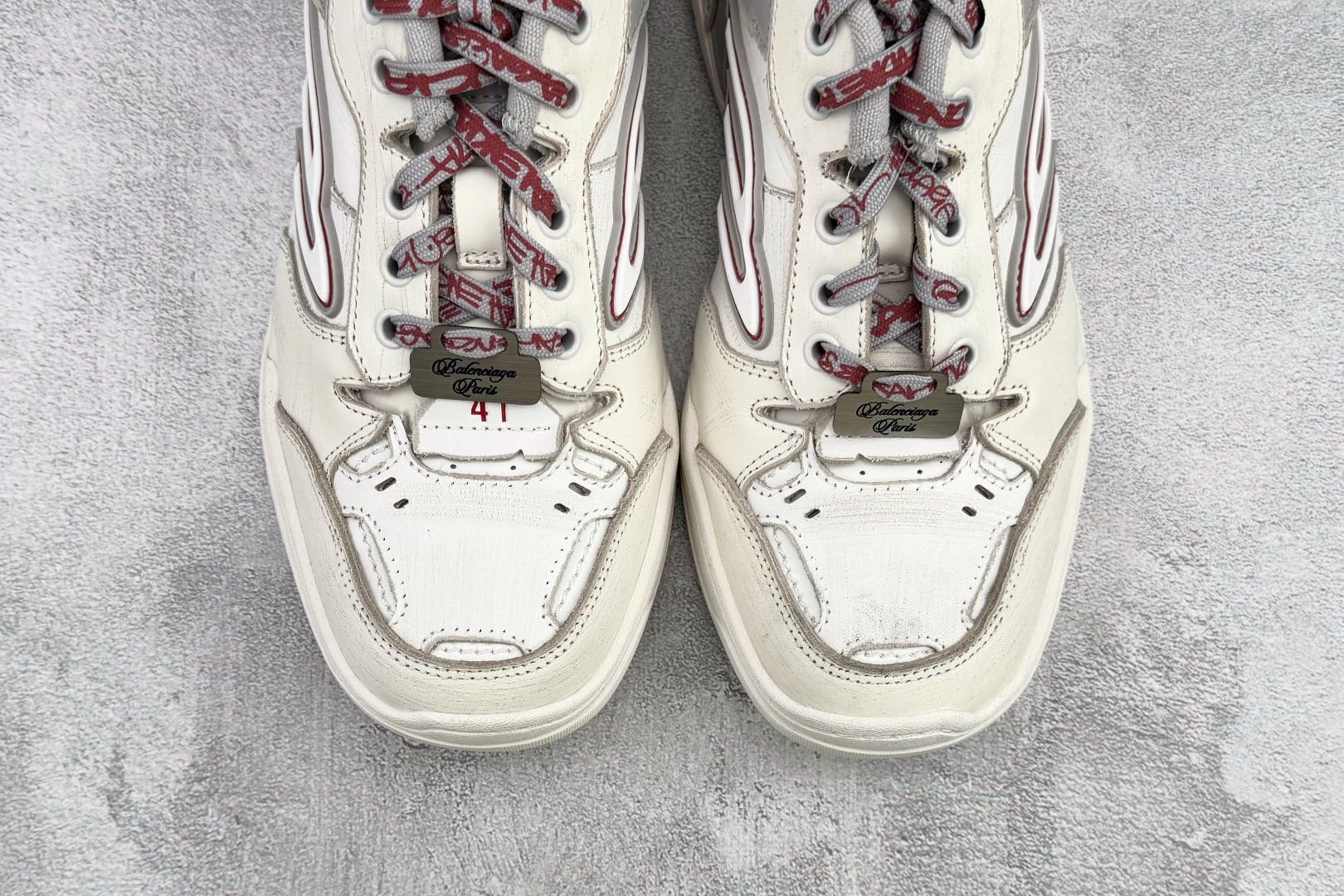 420 最新外贸批次 Balenciaga巴黎世家 Hamptons Worn-Out 白灰 841765WHPLY9160