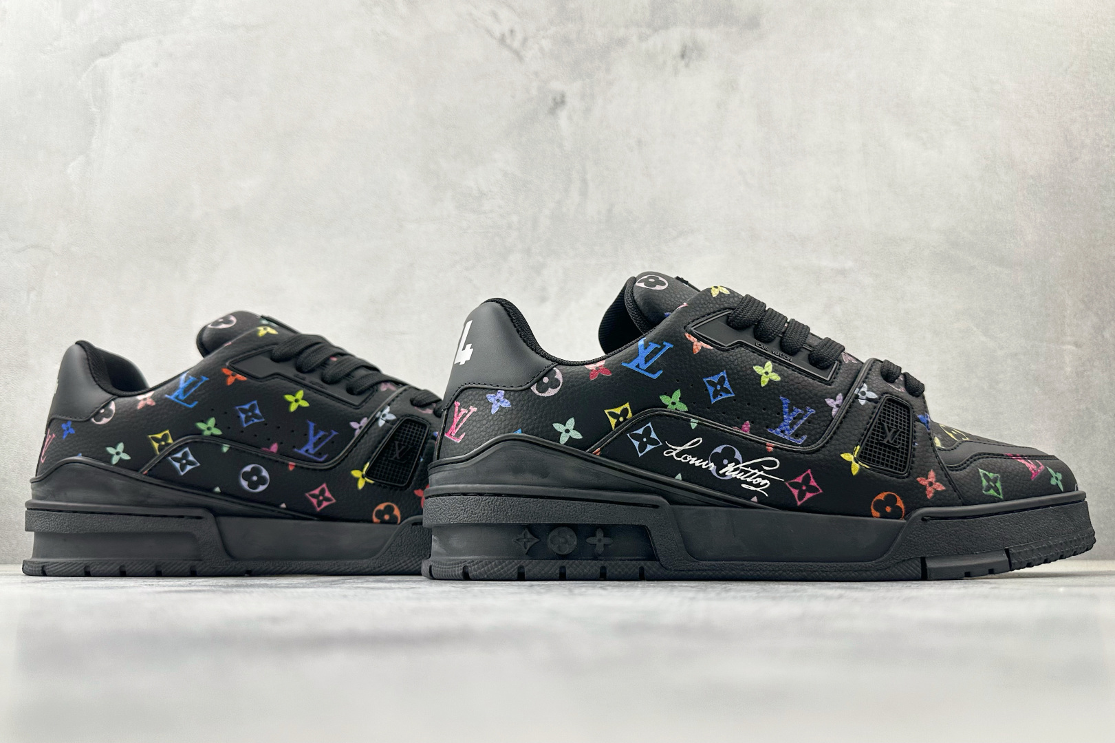 430 顶级纯原 村上隆/Takashi Murakami x LOUIS VUITTTrainer 黑色 1AGZE1