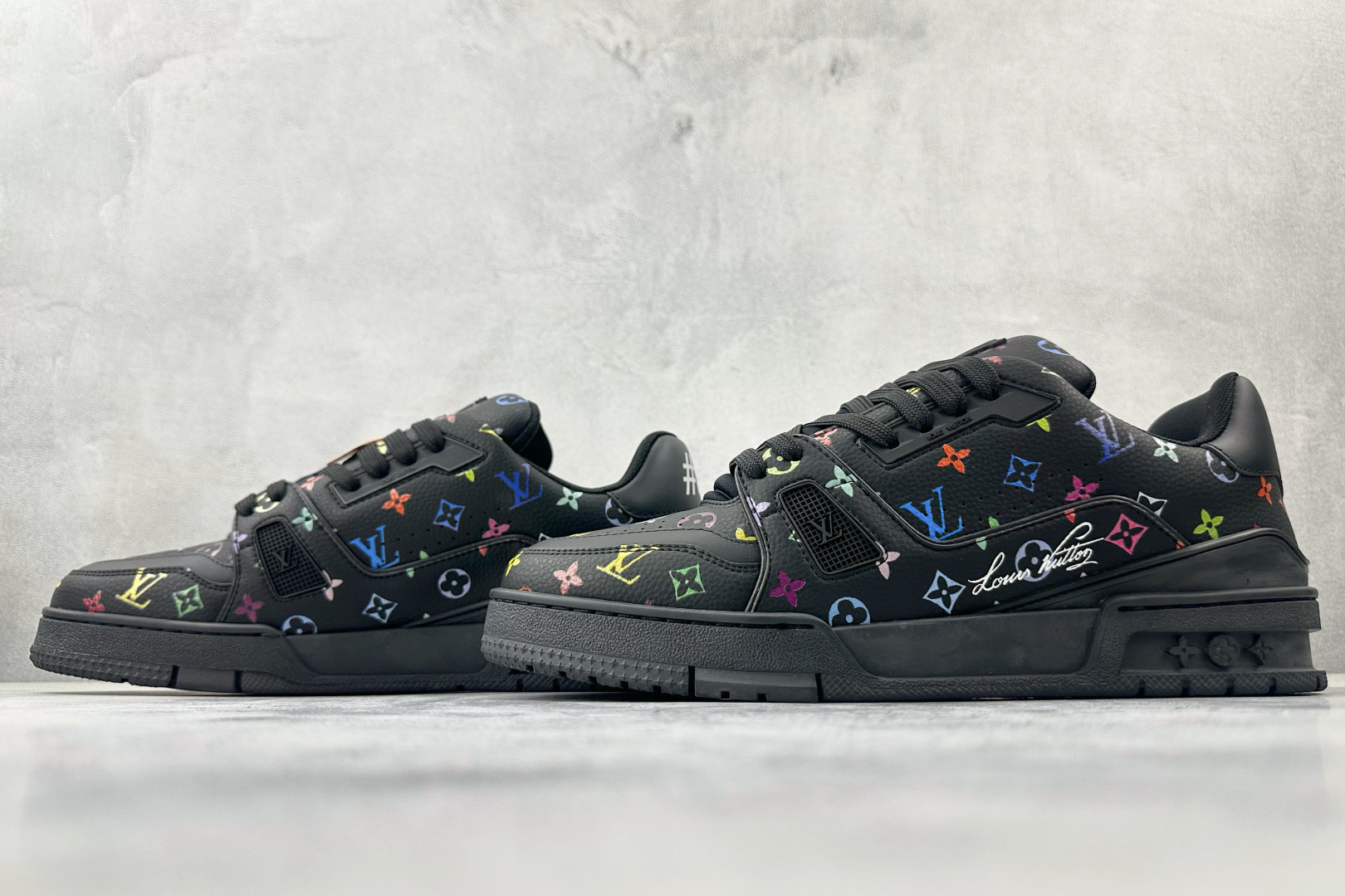 430 顶级纯原 村上隆/Takashi Murakami x LOUIS VUITTTrainer 黑色 1AGZE1
