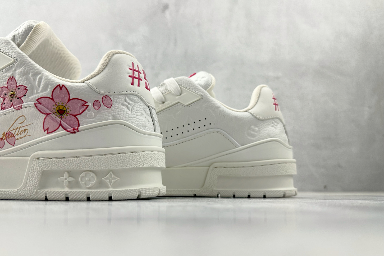 430 顶级纯原 村上隆/Takashi Murakami x LOUIS VUITTTrainer 樱花系列 白色 1AGZEH