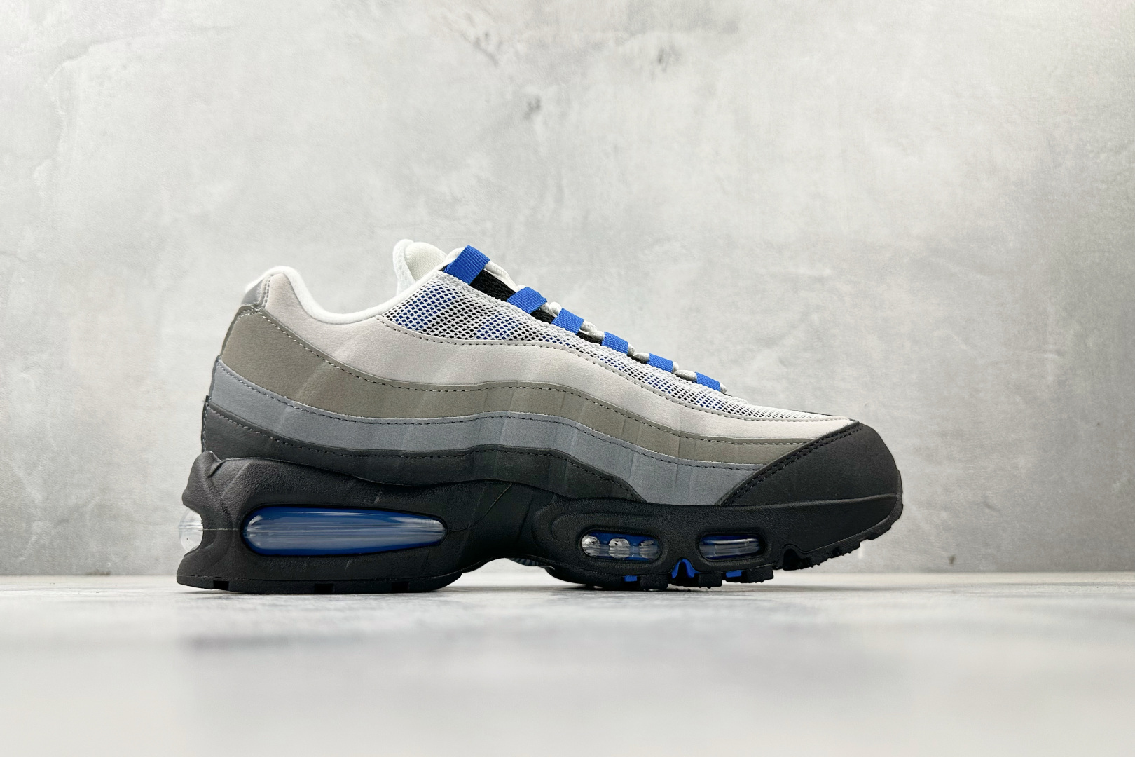 360 顶级纯原 完美复刻 Nike Air Max 95 Blue Spark 灰黑蓝 IM7410-100