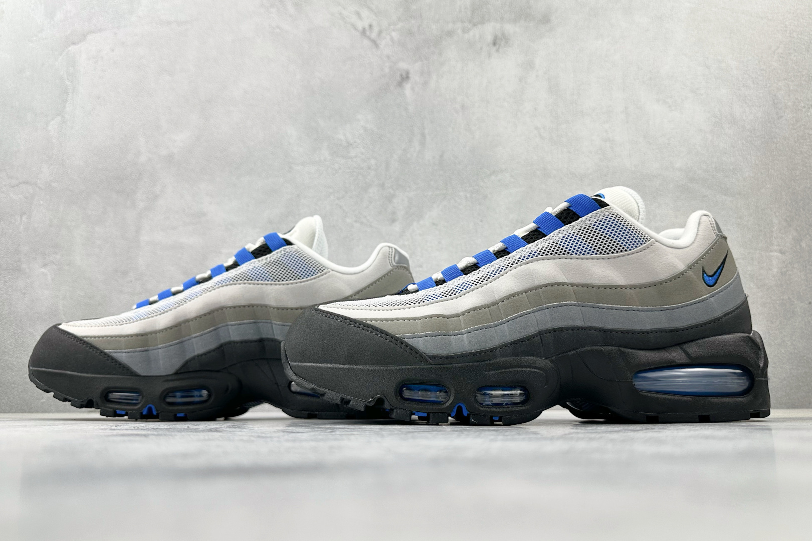 360 顶级纯原 完美复刻 Nike Air Max 95 Blue Spark 灰黑蓝 IM7410-100