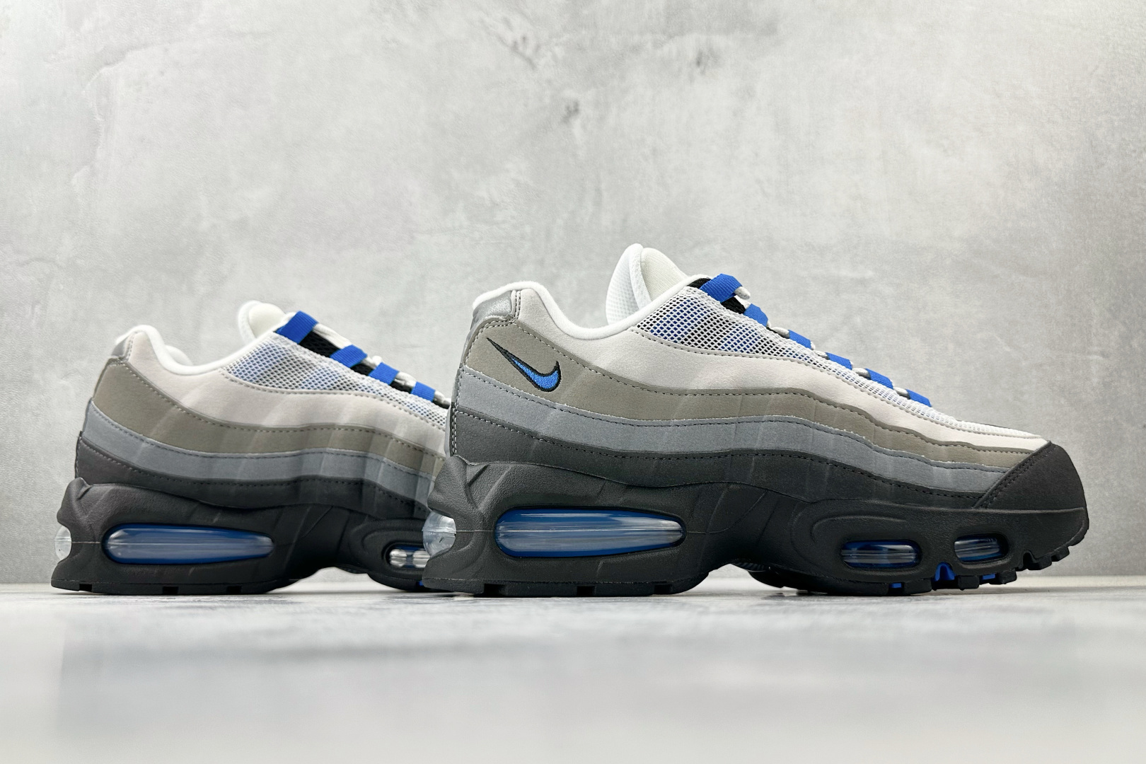 360 顶级纯原 完美复刻 Nike Air Max 95 Blue Spark 灰黑蓝 IM7410-100