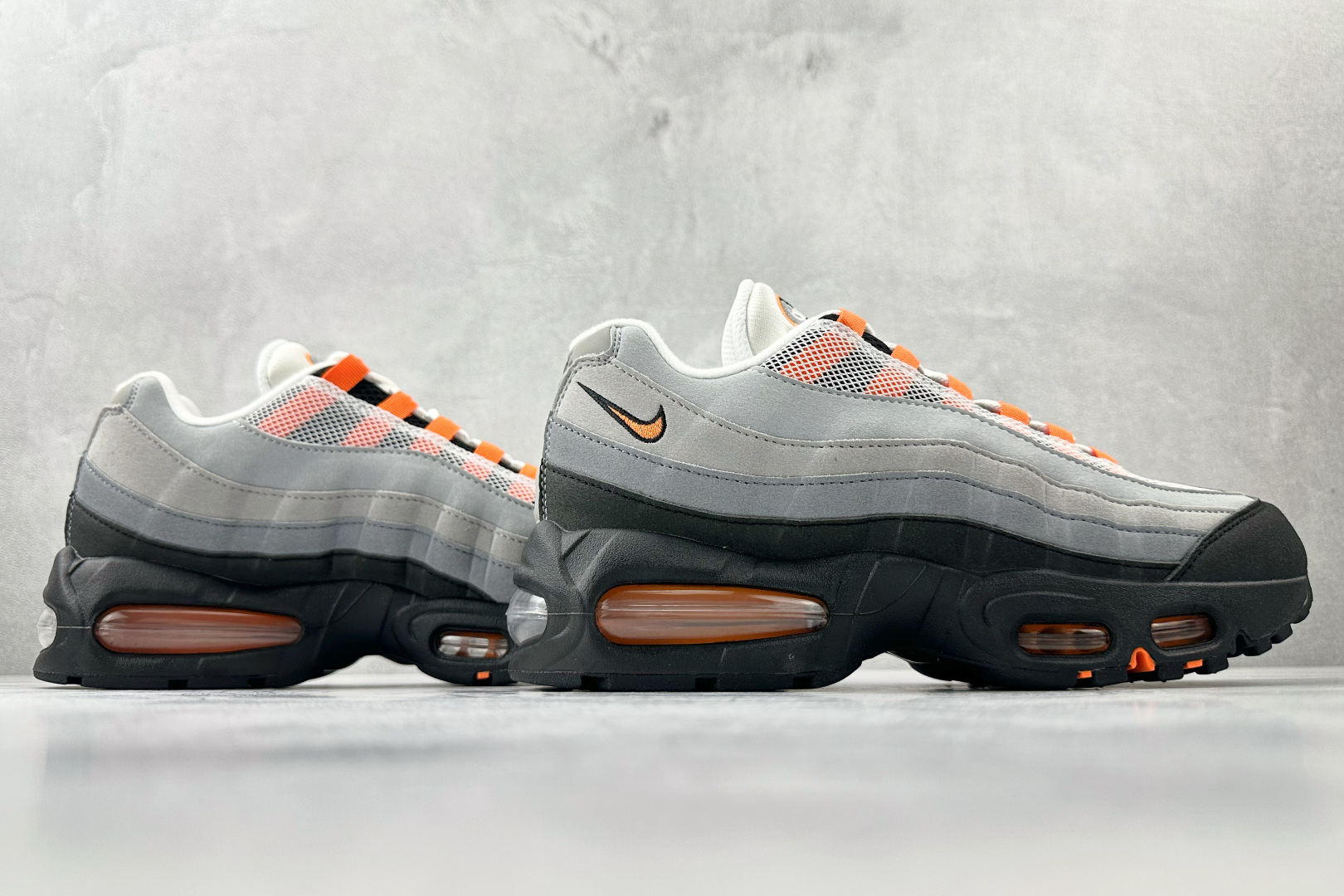 360 顶级纯原 完美复刻 Nike Air Max 95 'Bright Mandarin' 灰色 HM4740-005