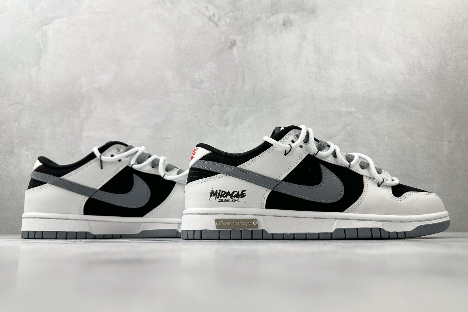 定制球鞋Nike Dunk Low Retro 幽影骑士 白黑灰 WG0716-152