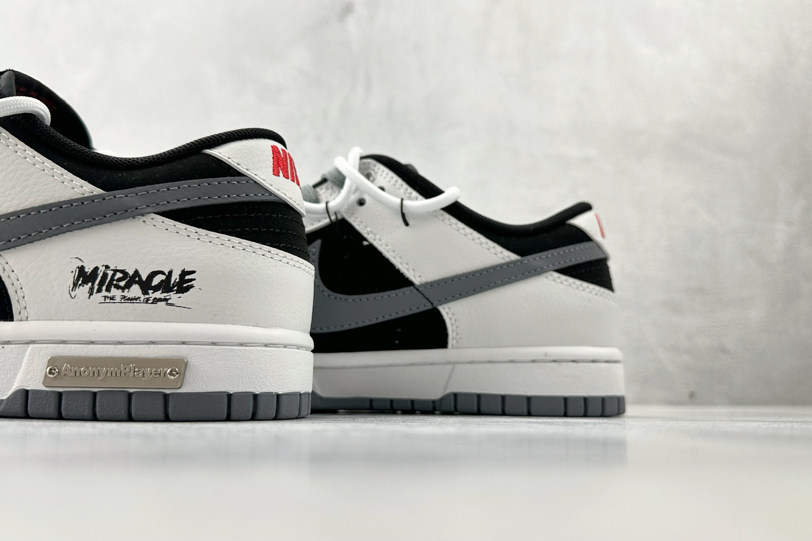 定制球鞋Nike Dunk Low Retro 幽影骑士 白黑灰 WG0716-152