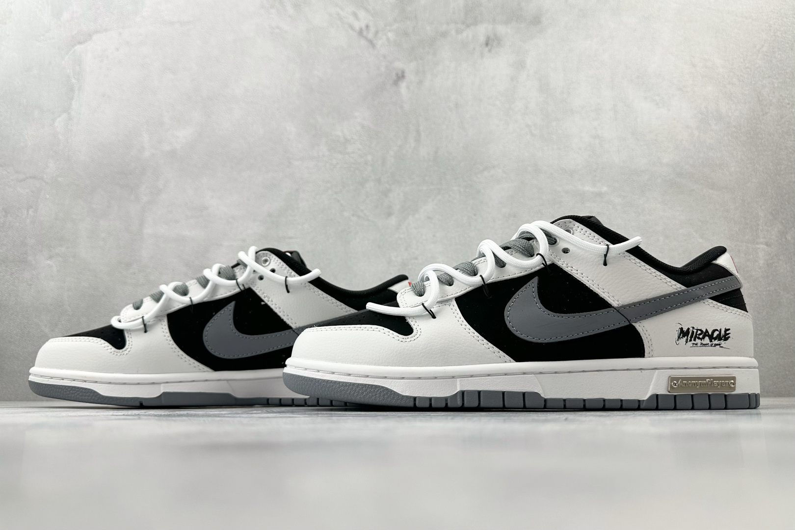 定制球鞋Nike Dunk Low Retro 幽影骑士 白黑灰 WG0716-152