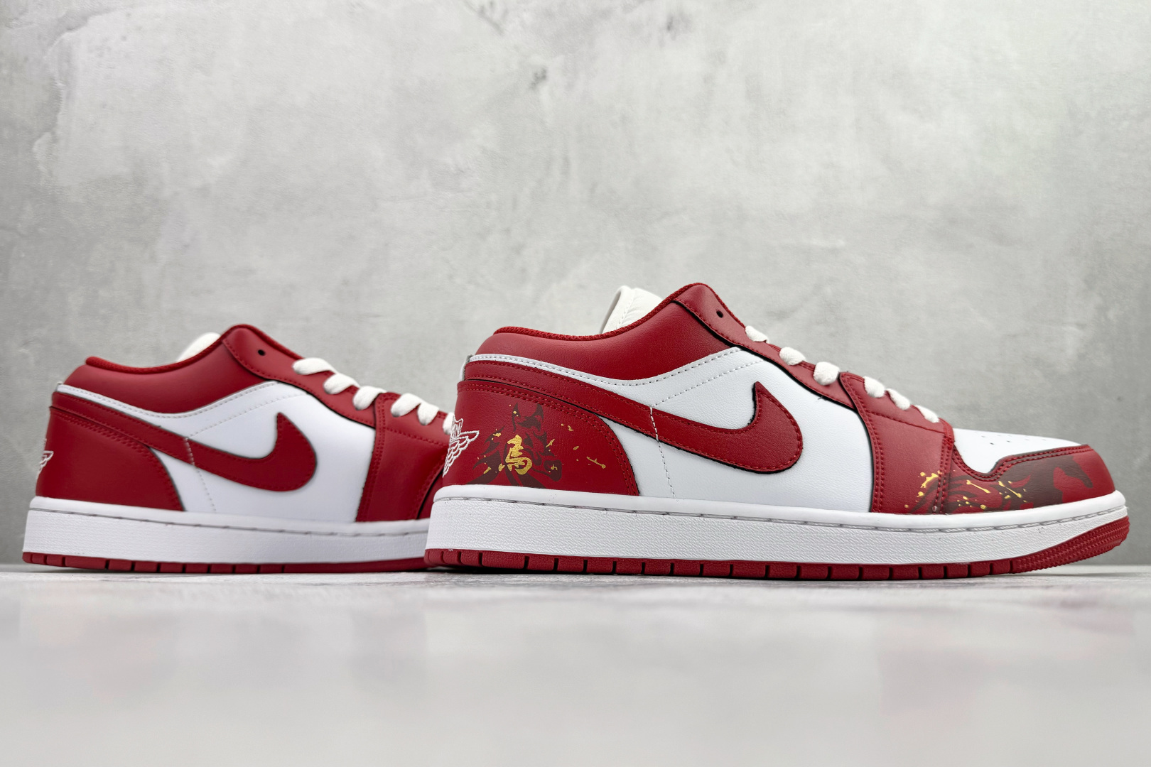 定制球鞋Jordan Air Jordan 1 Low 新春福马 红色 553558-166