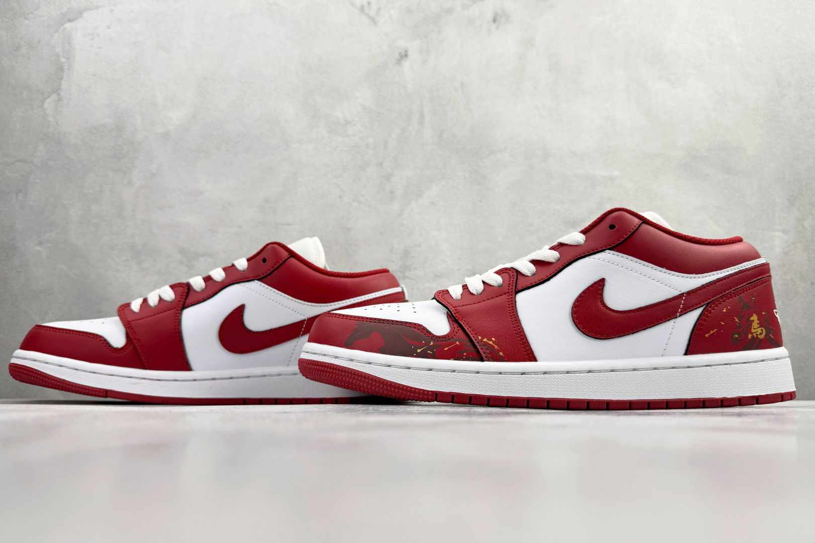 定制球鞋Jordan Air Jordan 1 Low 新春福马 红色 553558-166