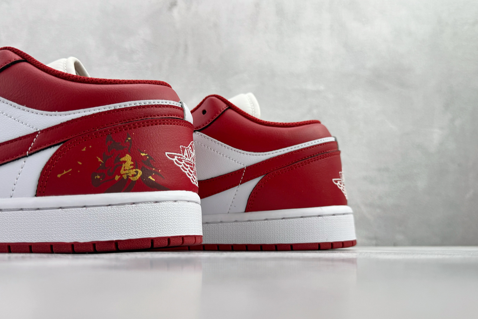 定制球鞋Jordan Air Jordan 1 Low 新春福马 红色 553558-166