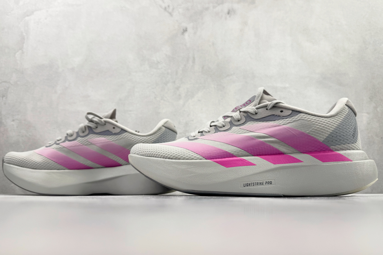 纯原 adidAdizero Evo SL 灰粉 JR2026