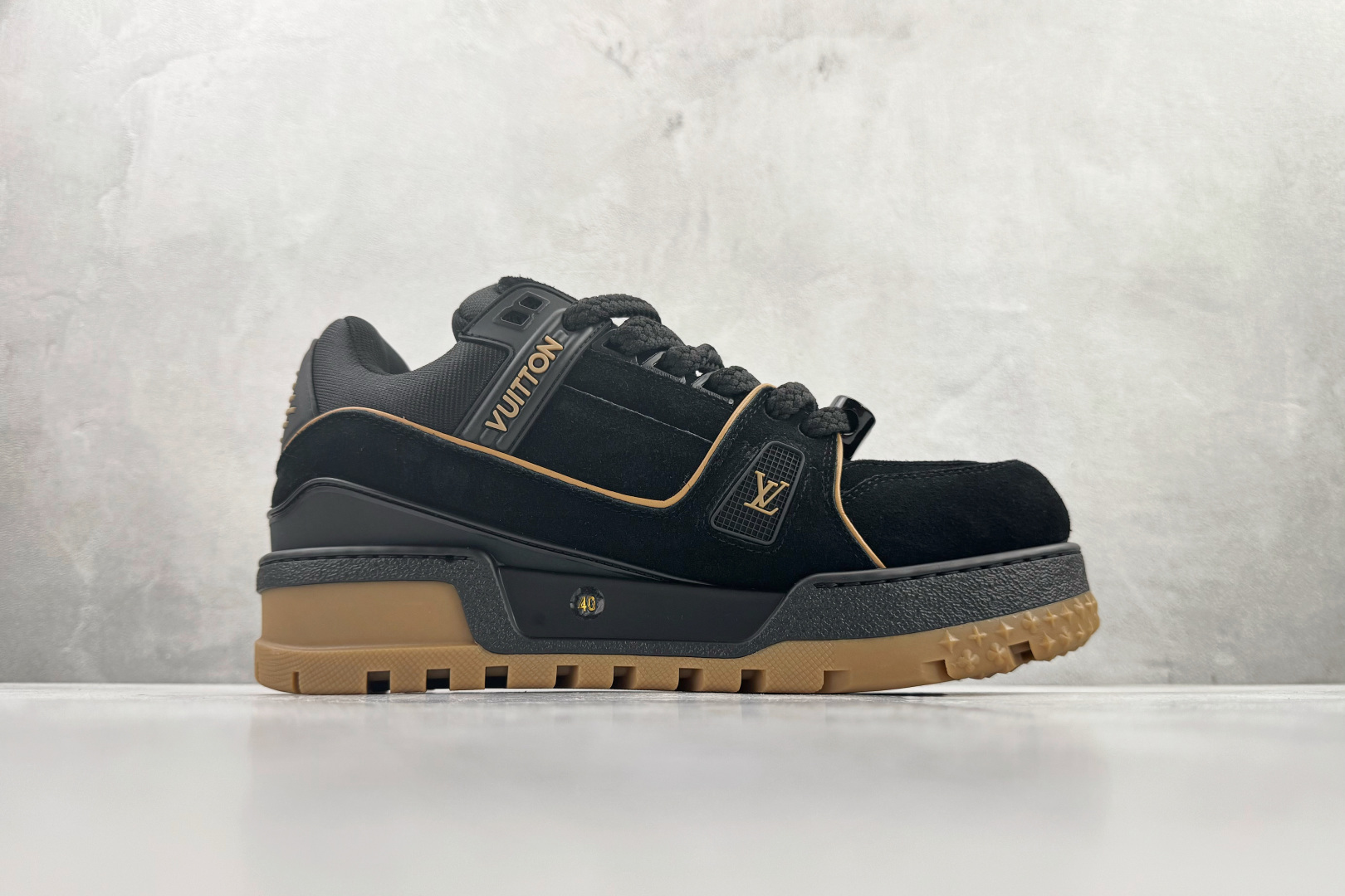 顶级纯原 LOUIS VUITTTrainer Maxi 小胖丁 黑色 1ABM30