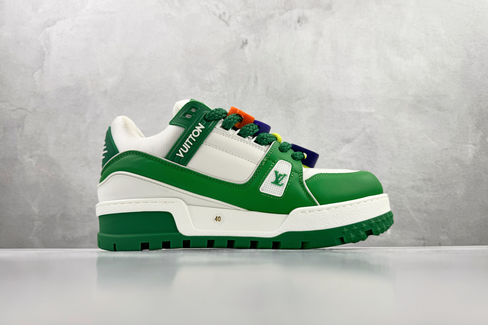 顶级纯原 LOUIS VUITTTrainer Maxi 小胖丁 白绿 1AB8SD