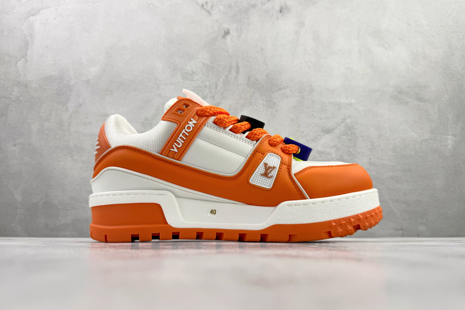 顶级纯原 LOUIS VUITTTrainer Maxi 小胖丁 白橙 1AB8SZ