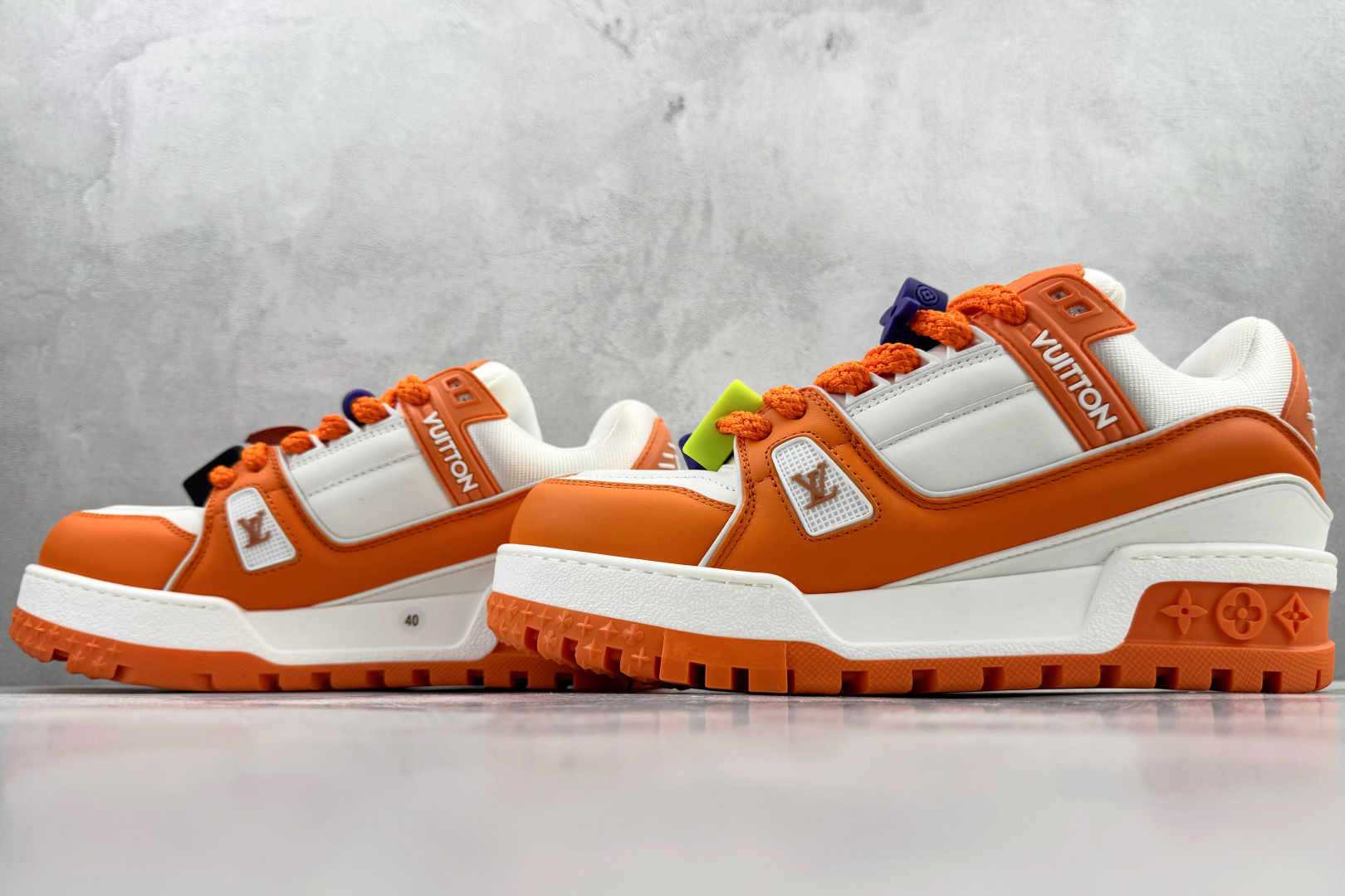 顶级纯原 LOUIS VUITTTrainer Maxi 小胖丁 白橙 1AB8SZ