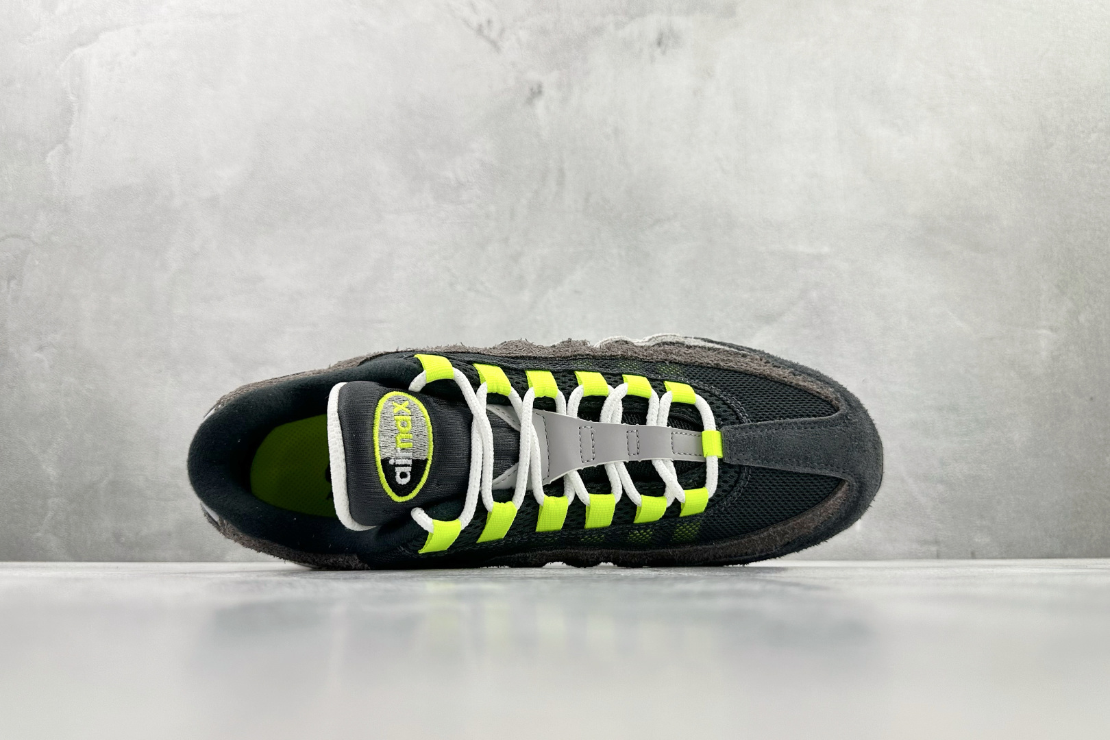 顶级纯原 完美复刻 Nike Air Max 95 Big Bubble OG“Reverse Neon”黑灰 HM4738-001