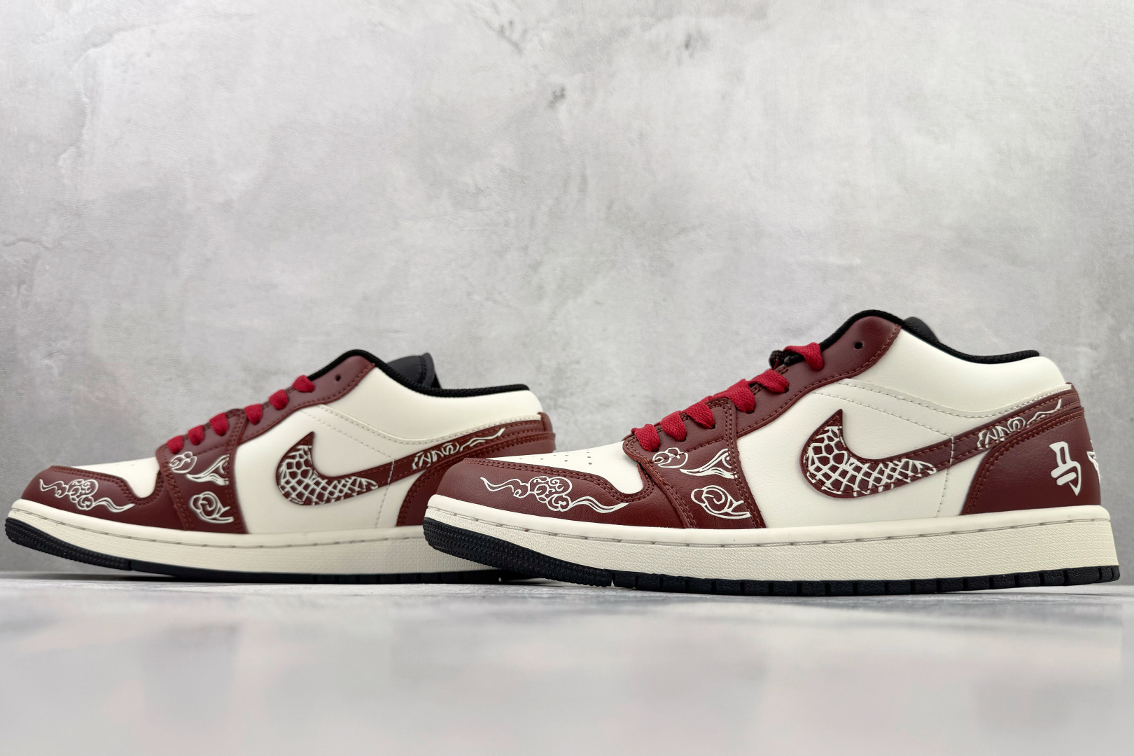 定制球鞋Jordan Air Jordan 1 low 马年限定 赤骥凌云 赤红 553558-040