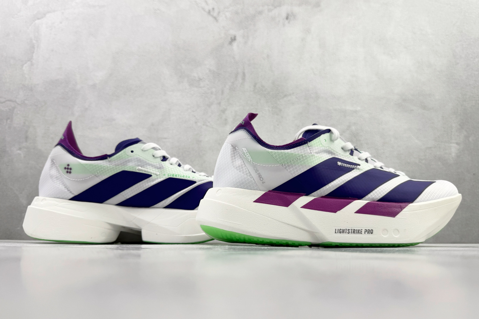 纯原 adidAdizero Adios Pro 4 白紫 JR1656