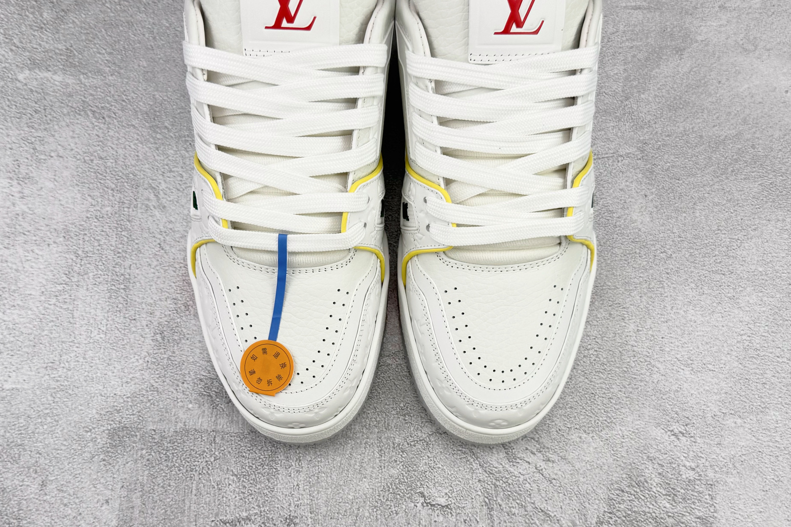 顶级纯原 LOUIS VUITTTrainer 上海邮轮限定 白黄蓝 1AHPJS