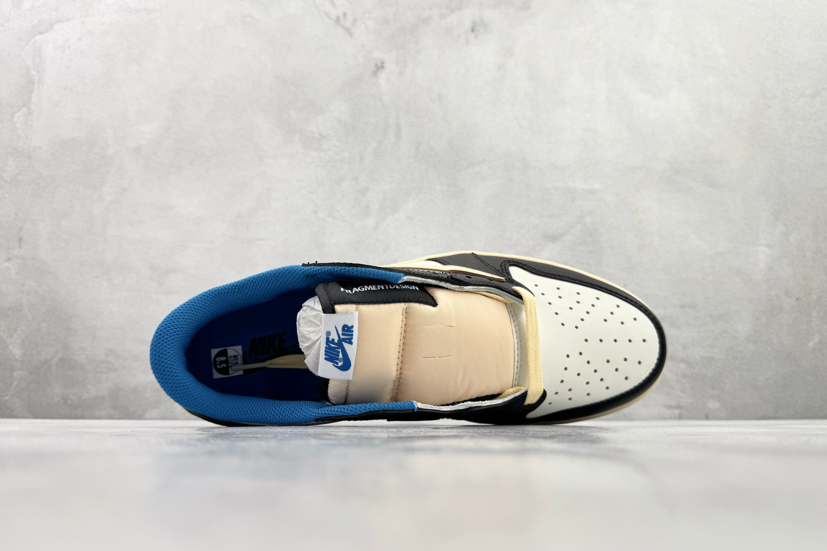 Travis Scott x Fragment Design x Jordan Air Jordan 1 Low SP 倒钩 白蓝黑 DM7866-140