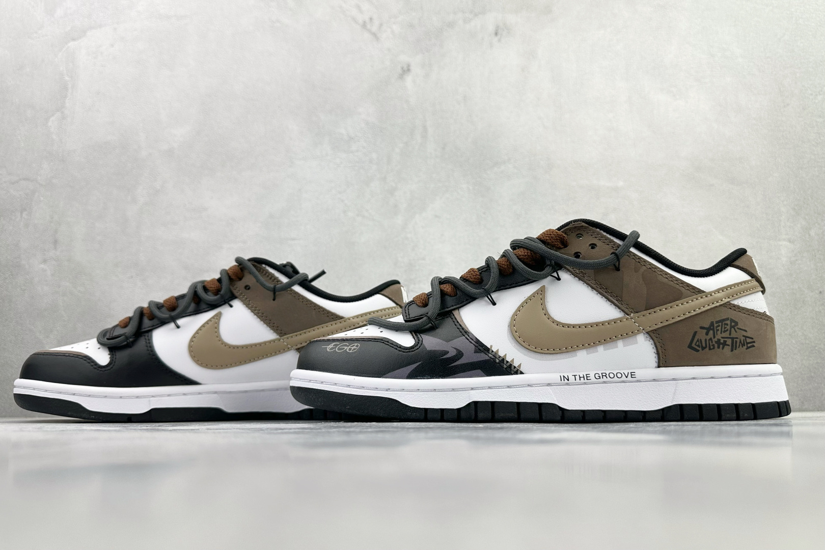 定制球鞋 Nike Dunk 余晖之下 黑白棕 HF5441-100 定制球鞋 Nike Dunk 余晖之下 黑白棕 HF5441-100