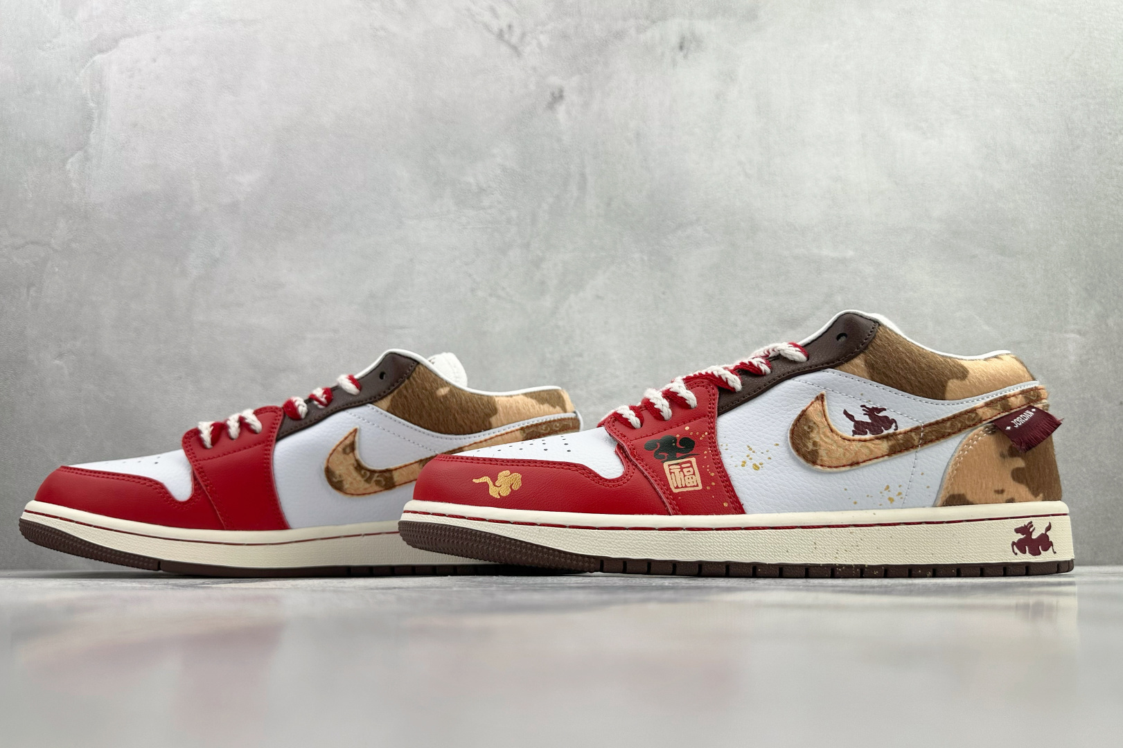 200 综合版 定制球鞋 Jordan Air Jordan 1 福马红金马年限定 红棕色 IQ5321-121