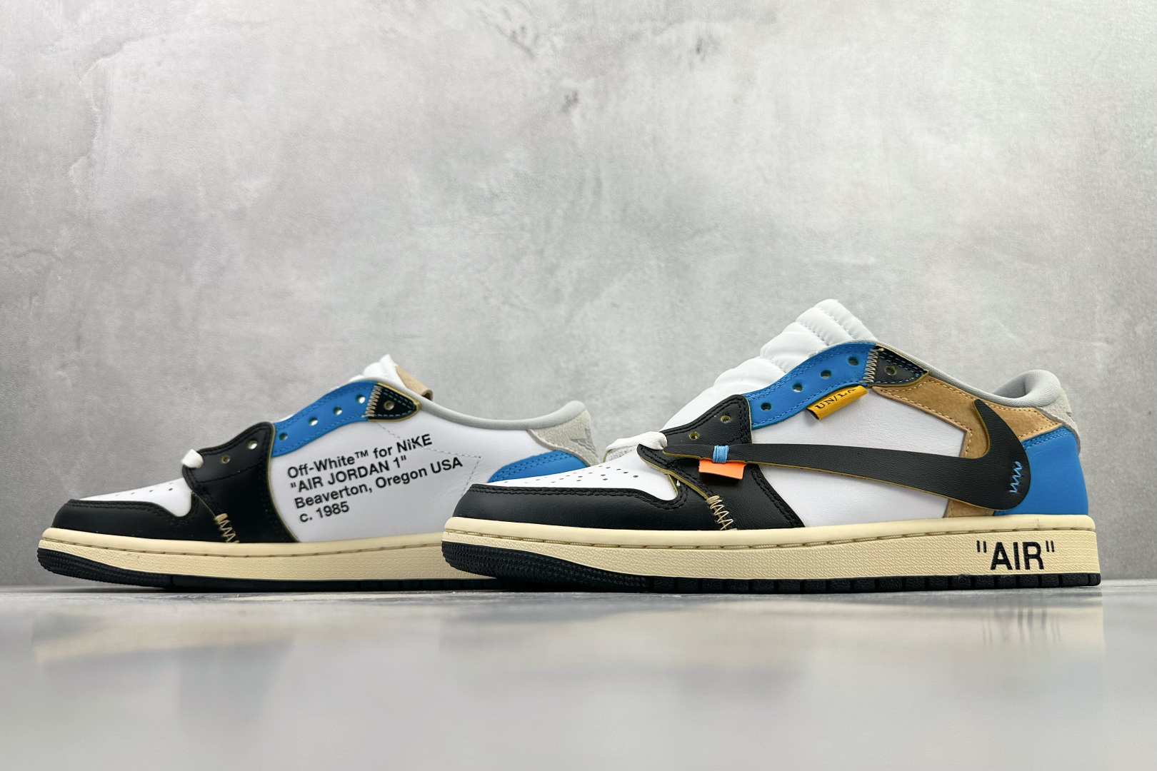 Travis Scott x OFF-WHITE x Jordan Air Jordan 1黑白蓝 CZ0790-108-Chinese wholesaler seller Clothes Bags handbags wholesale Shoes High Quatity wholesaler seller Cheap Sneakers from China Factory Chinese suppliers china wholesale clothing wholesaler seller Travis Scott x OFF-WHITE x Jordan Air Jordan 1黑白蓝 CZ0790-108