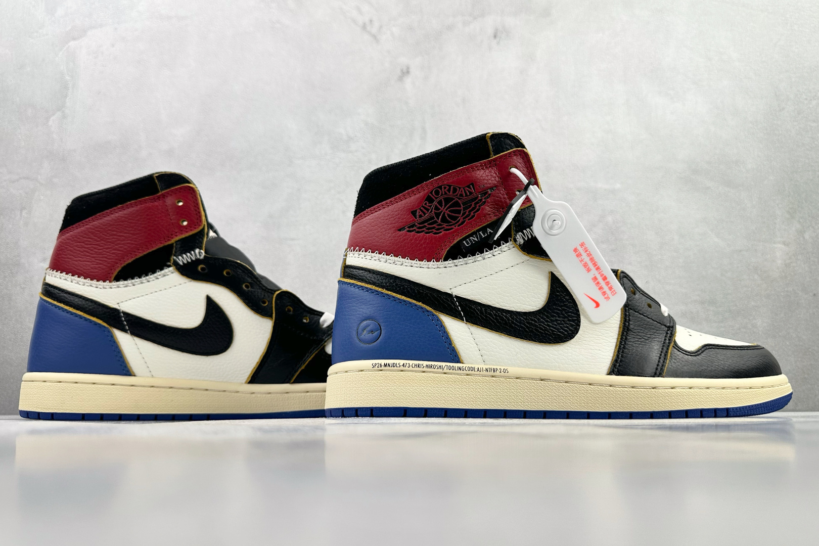 Union LA x Fragment Design x Jordan Air Jordan 1 High 黑白蓝 IO7847-002-Top High Quatity Cheap Sneakers Fashion Clothing Clothes Bags handbags Shoes of all Brand wholesale With The best Quality And Beautiful Price from China Factory Chinese suppliers wholesaler seller Union LA x Fragment Design x Jordan Air Jordan 1 High 黑白蓝 IO7847-002