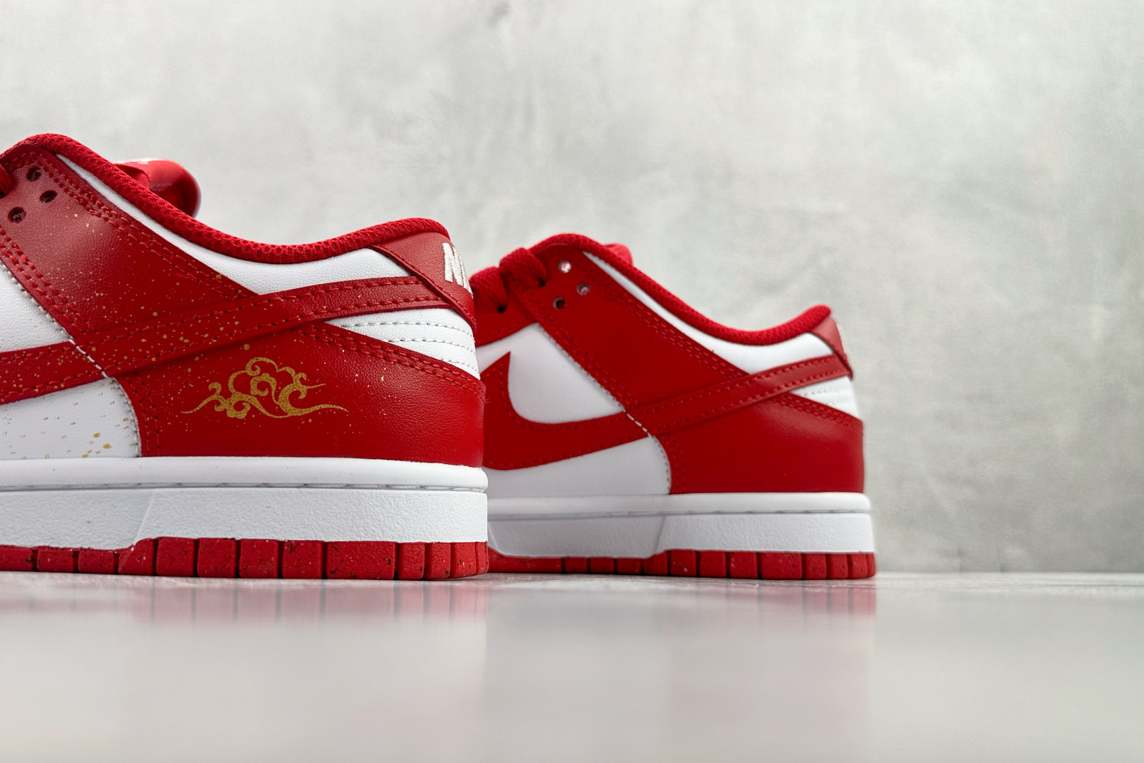 300 定制球鞋 Nike Dunk 祥瑞红鸳 红白 DD1873-116