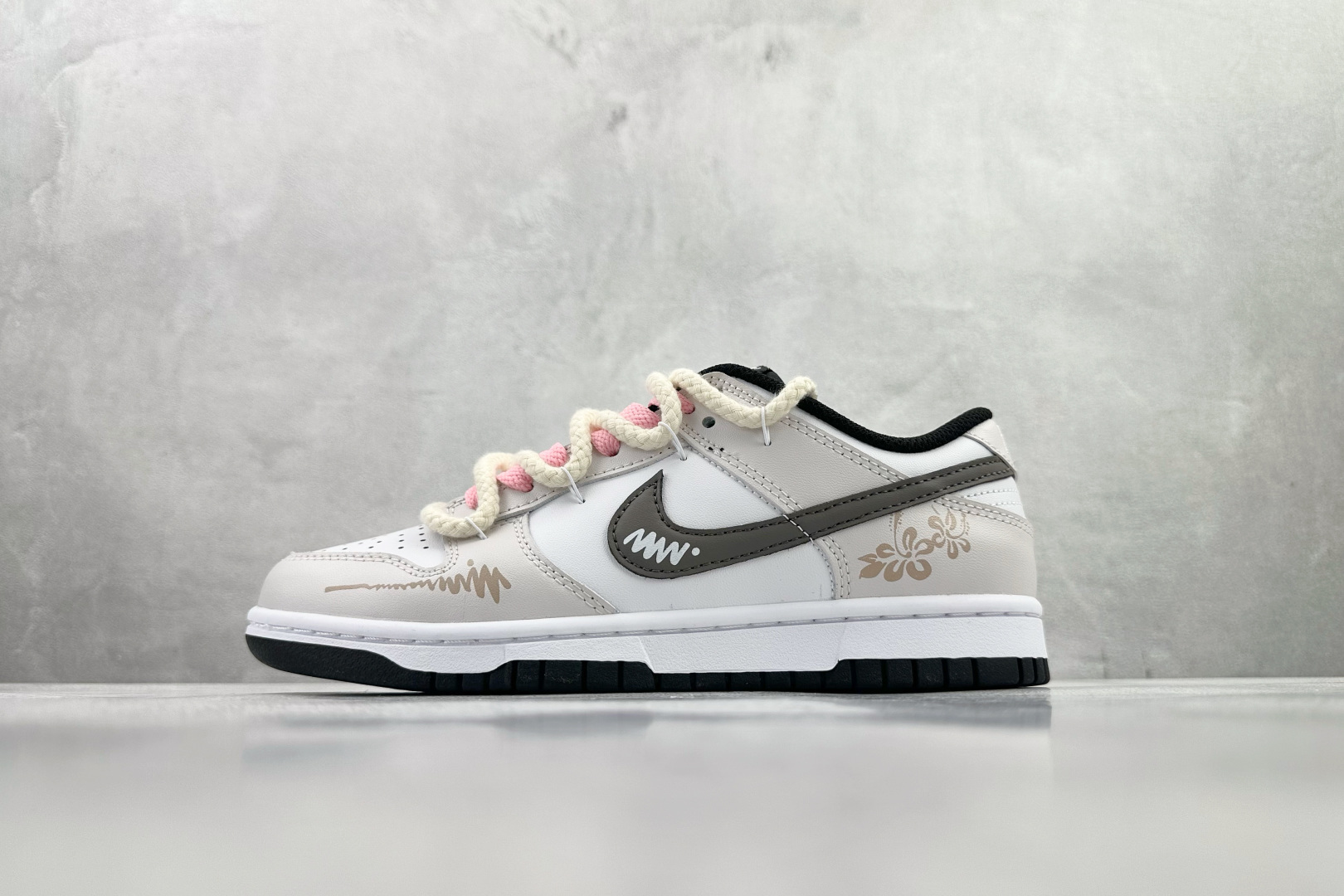 YC 【定制球鞋】Nike Dunk 唯美花园 米白灰货号：DD1391 100尺码：35.5 36 3