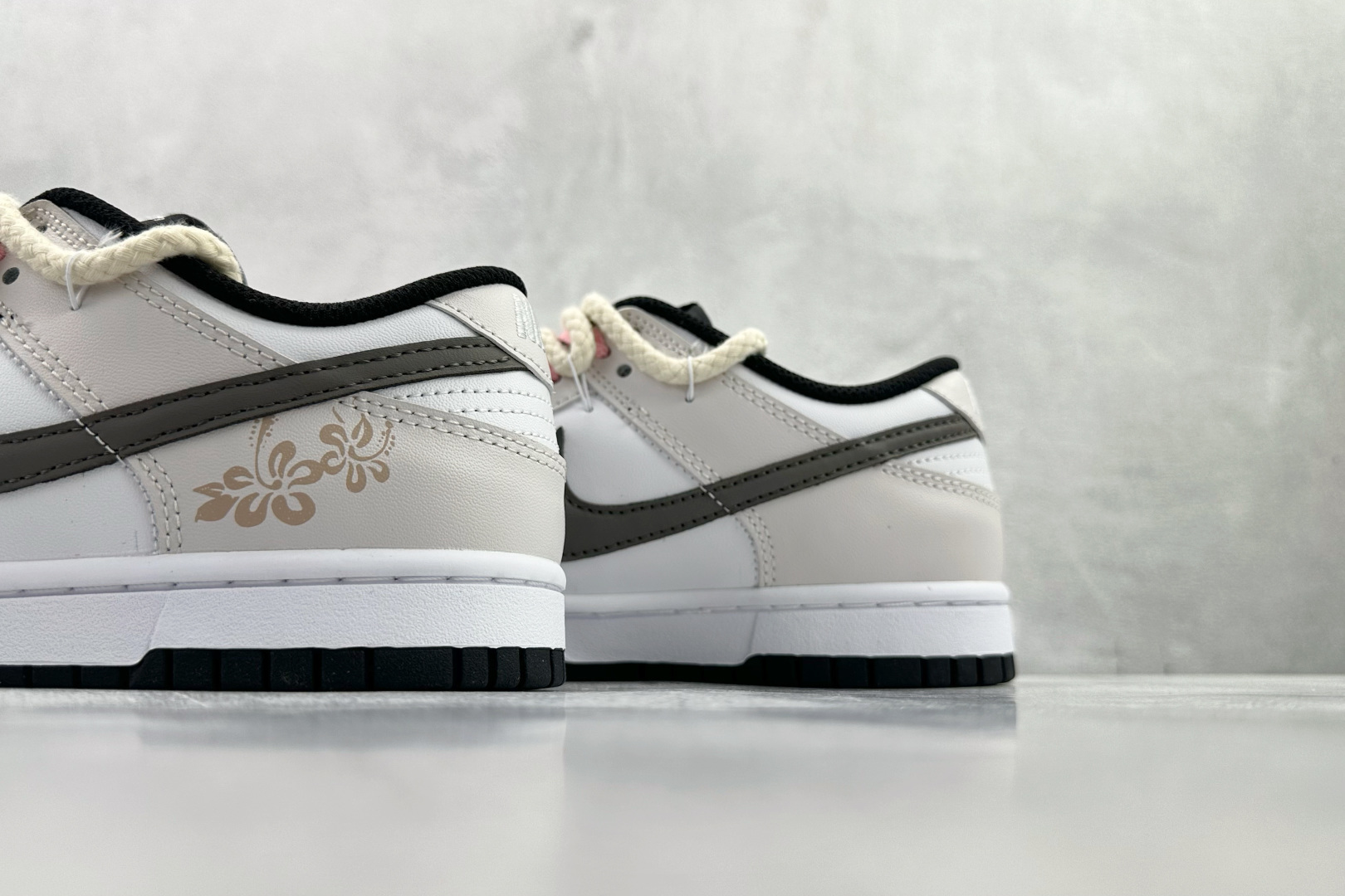 YC 【定制球鞋】Nike Dunk 唯美花园 米白灰货号：DD1391 100尺码：35.5 36 3