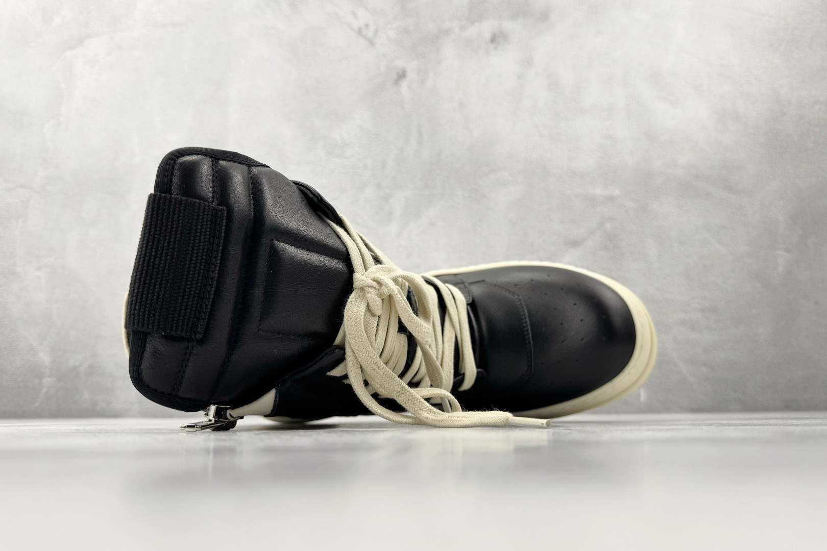 RICK OWENS/RO Geobaskets 黑白色 RU01F2894LBELCO-911 RICK OWENS/RO Geobaskets 黑白色 RU01F2894LBELCO-911