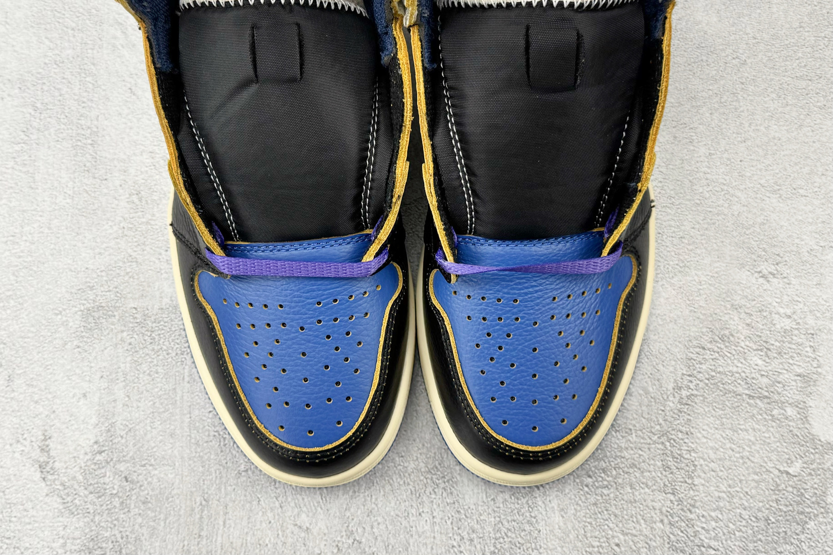 Union x Fragment Design × Jordan Air Jordan 1 High SP Royal 黑白蓝 IO7847-001 Union x Fragment Design × Jordan Air Jordan 1 High SP Royal 黑白蓝 IO7847-001
