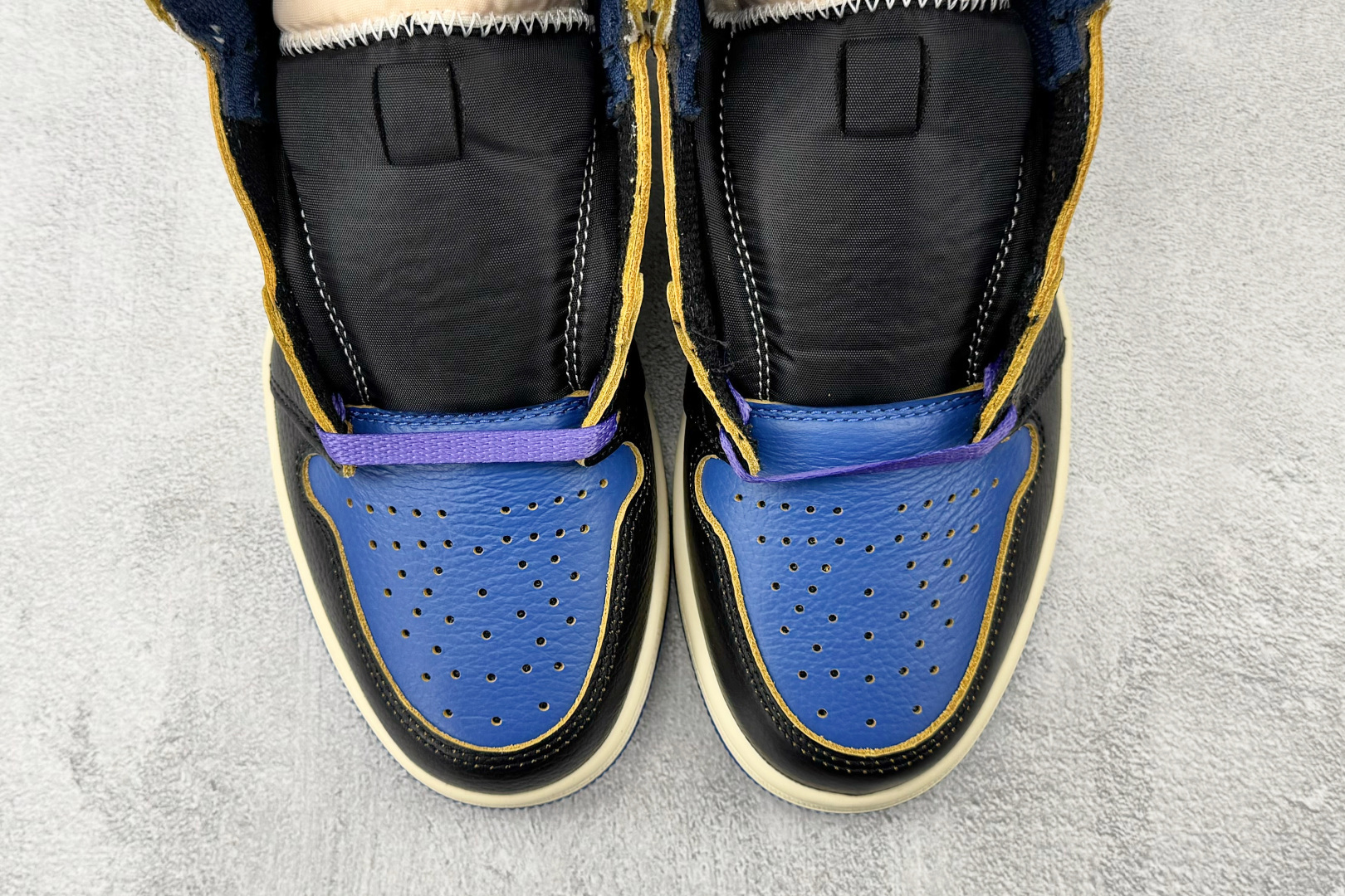 Union x Fragment Design × Jordan Air Jordan 1 High SP Royal 黑白蓝 IO7847-001 Union x Fragment Design × Jordan Air Jordan 1 High SP Royal 黑白蓝 IO7847-001