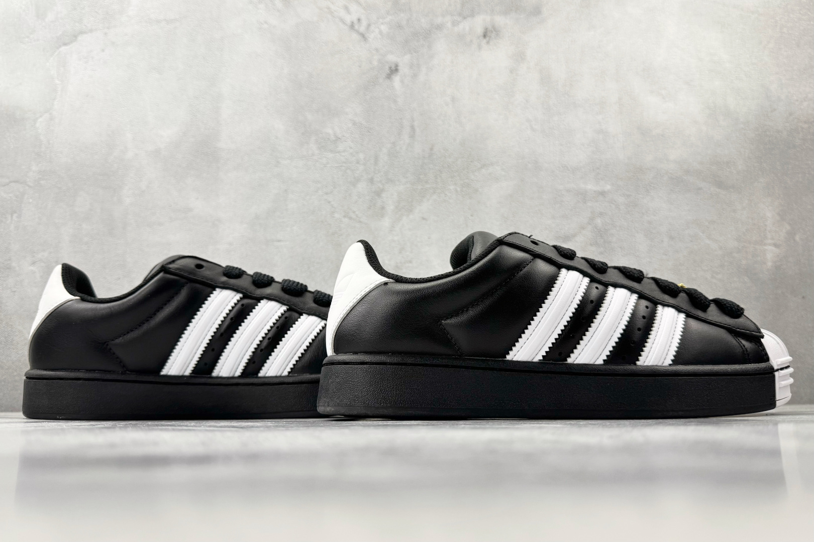 G版 全新版本升级 adidas originals Superstar 2 黑色货号：JR7444尺码