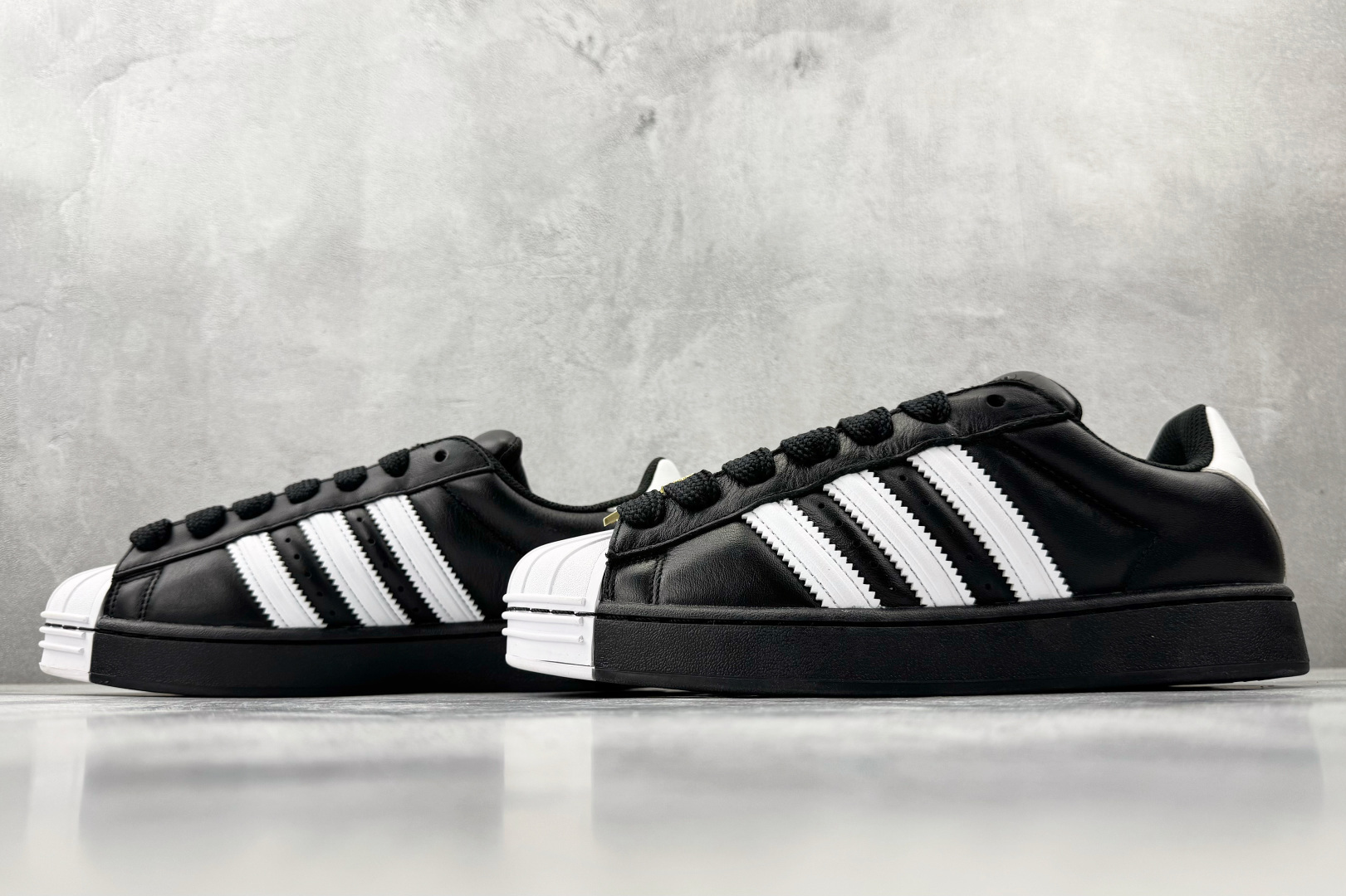 G版 全新版本升级 adidas originals Superstar 2 黑色货号：JR7444尺码
