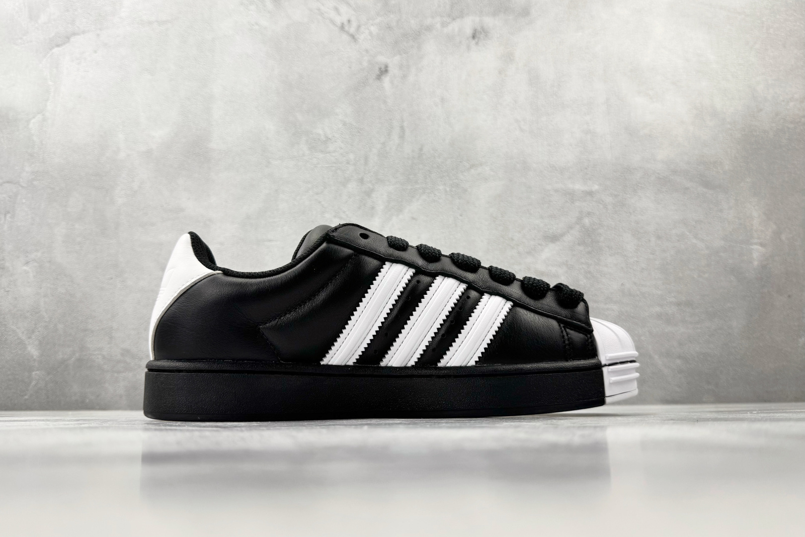 G版 全新版本升级 adidas originals Superstar 2 黑色货号：JR7444尺码