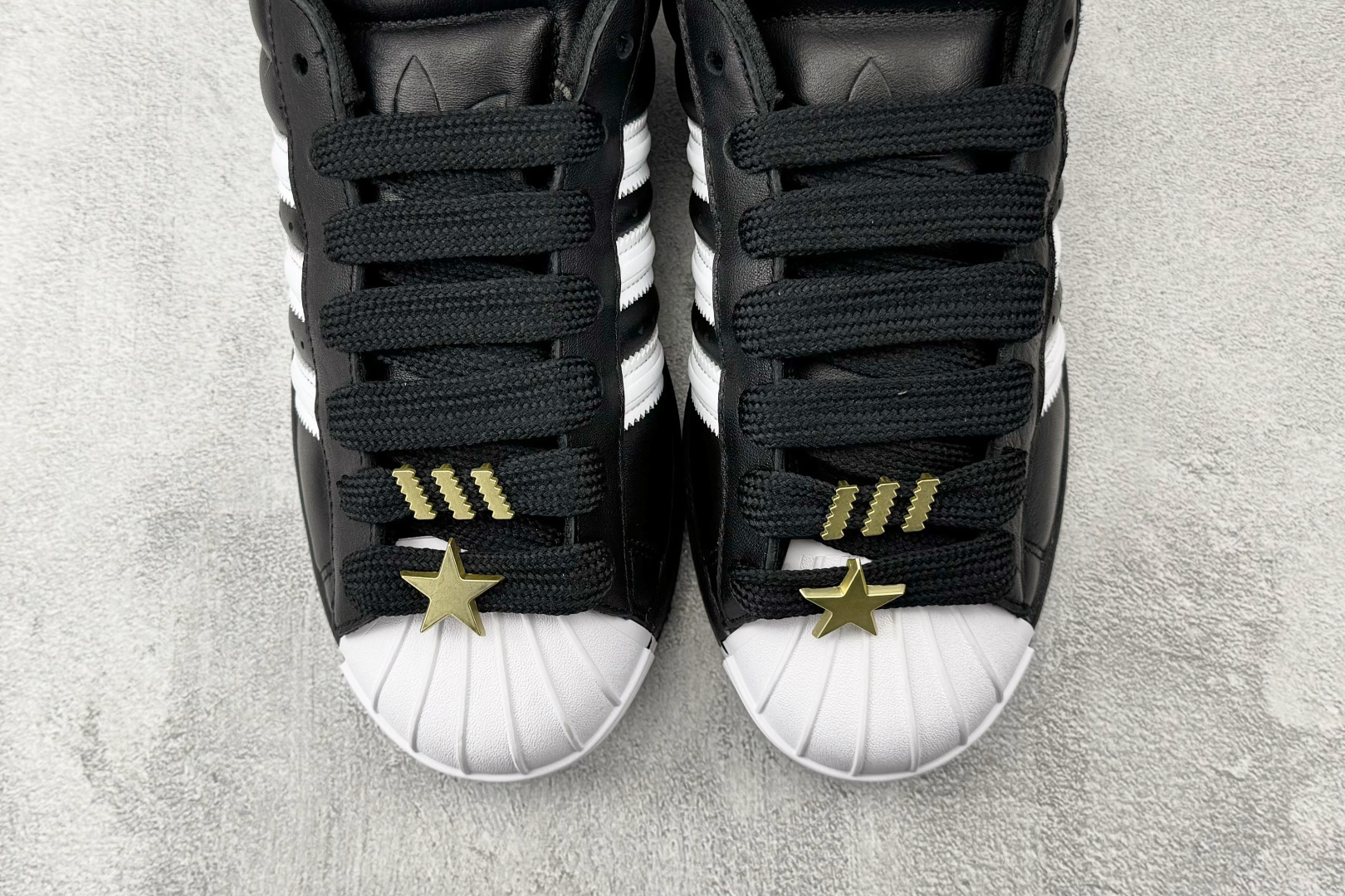 G版 全新版本升级 adidas originals Superstar 2 黑色货号：JR7444尺码