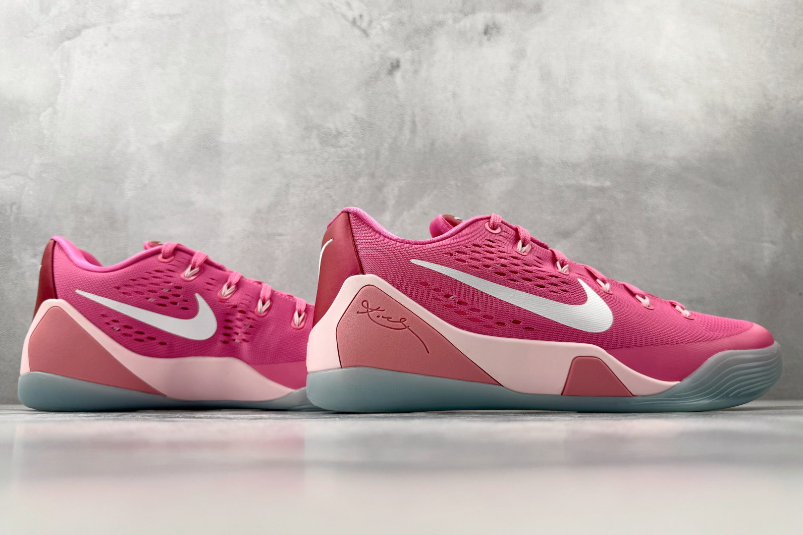 顶级纯原 完美复刻 Nike Kobe 9 Low EM Think Pink PE 粉色货号：HQ49