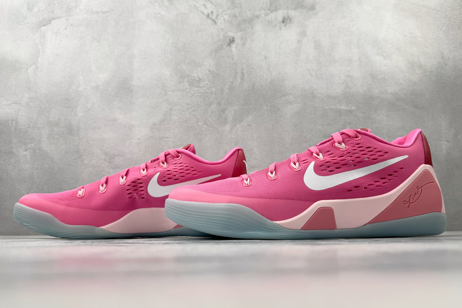 顶级纯原 完美复刻 Nike Kobe 9 Low EM Think Pink PE 粉色货号：HQ49