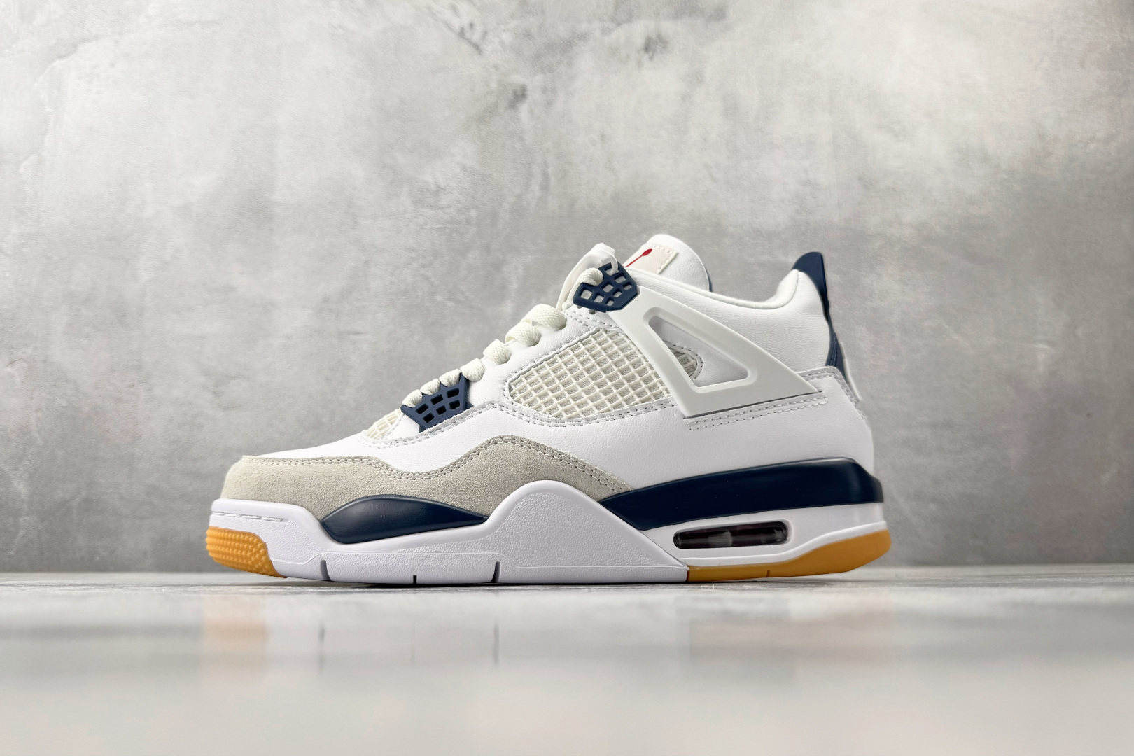 N版 东南亚订单 Jordan × Nike SB Air Jordan 4 "Navy" 联名款 白蓝 货号:DR5415-100 编码:34